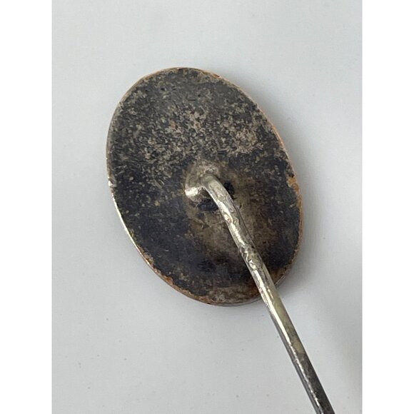 Antique 1910's Silver-Plated Cameo Gibson Girl Profile Stick/hat Pin - Picture 4 of 8